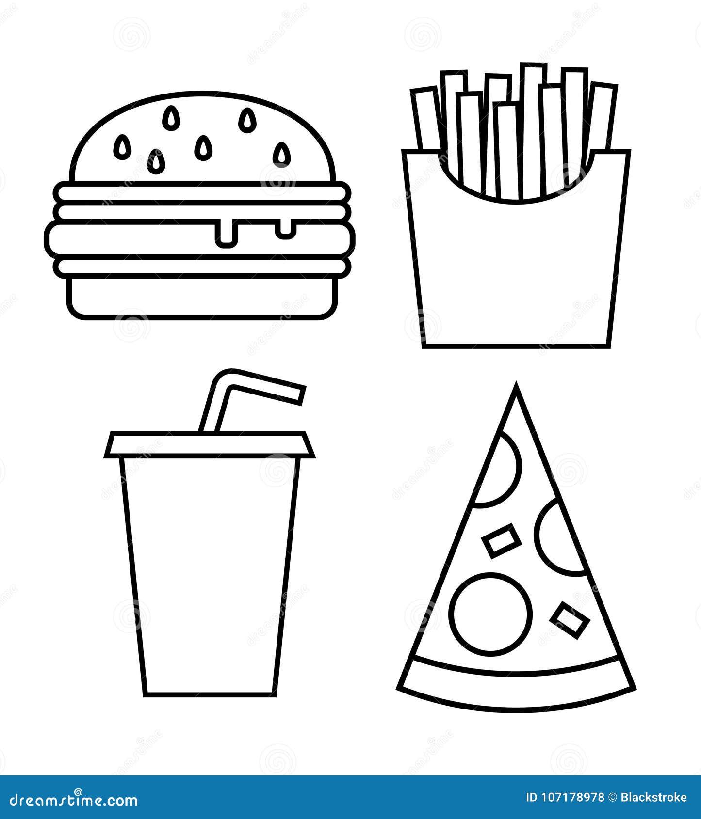 fast food icons Ã¢â¬â stock 